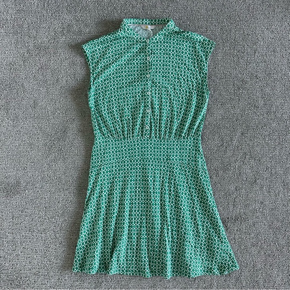 Boden Dresses & Skirts - Boden Easy Jersey Shirt Dress J0915 BGR‎ Green Geo US 8R | Cotton Modal